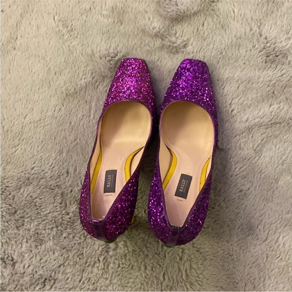 Bally Purple Glitter Women's Heels, US8 - Picture 4 of 11